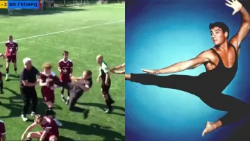 Удар у стилі Ван Дама на матчі в Запоріжжі: відео епічної бійки під час футбольного поєдинку
